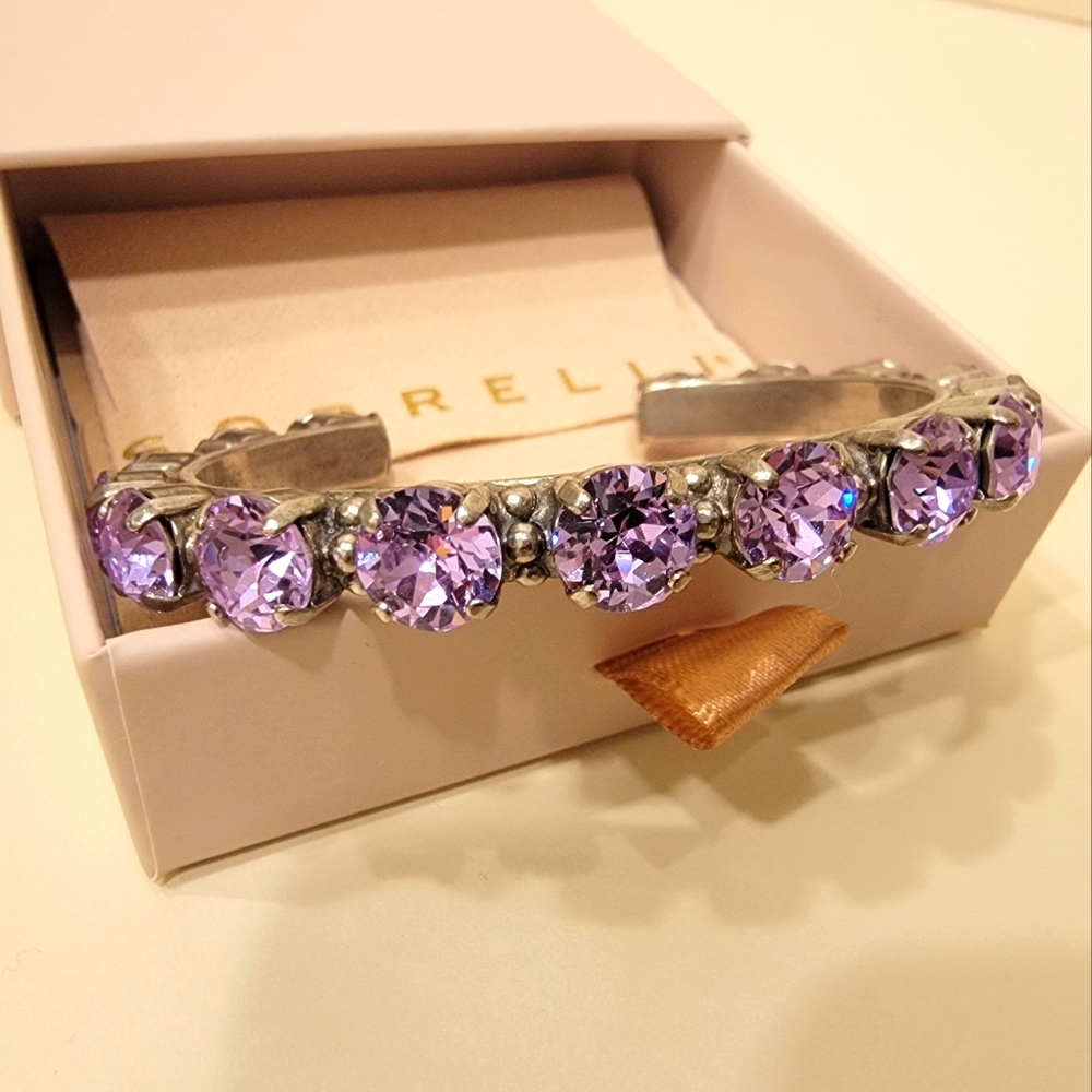 Sorrelli Crystal Cuff Bracelet - Lavender